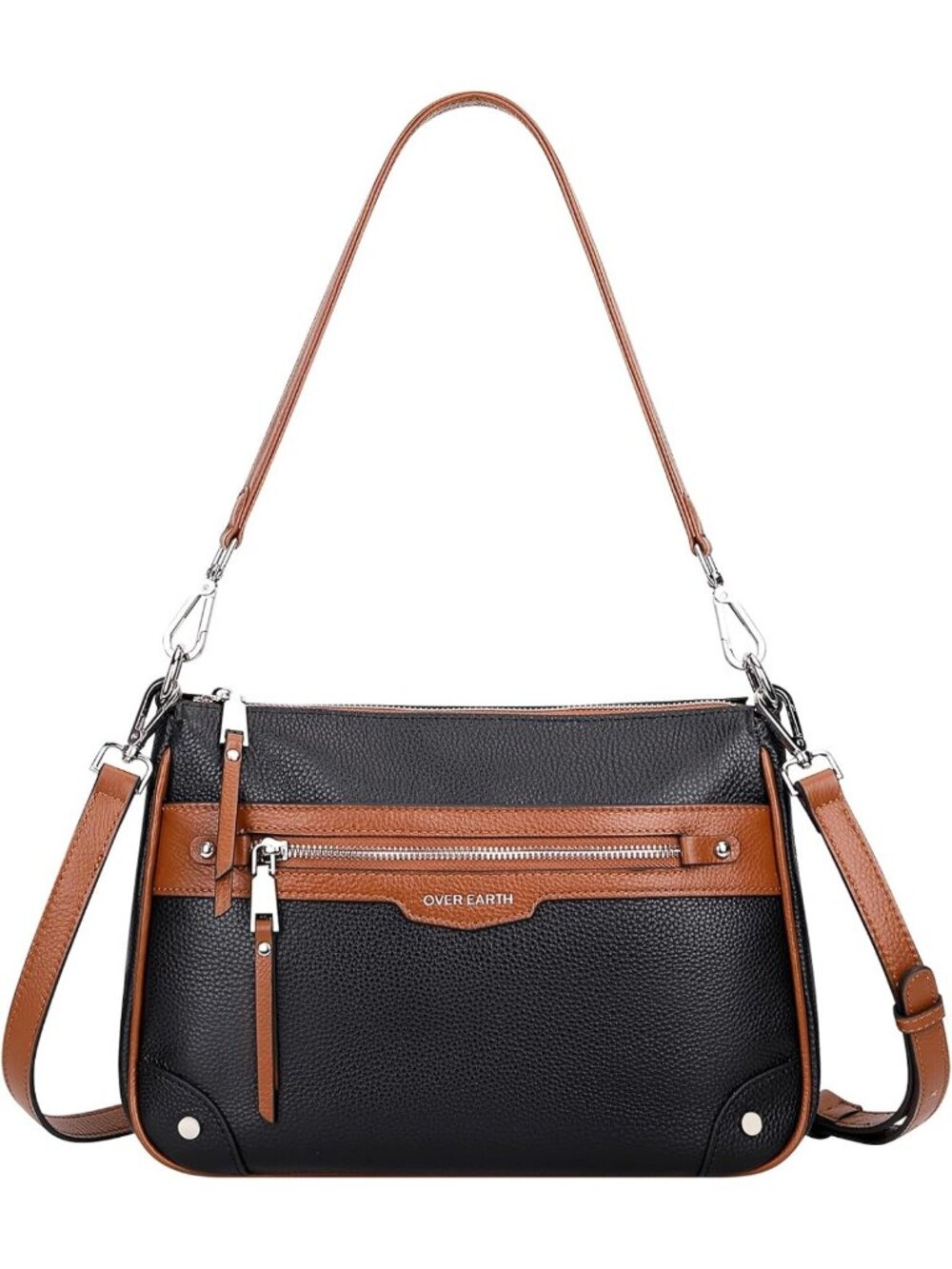 Stylish Soft Leather Crossbody Bag for Women | Multi-Pocket Design & Versatile